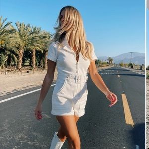 Show me your mumu outlaw romper white xs